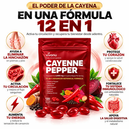 Cayenne Pepper - 120 Capsulas