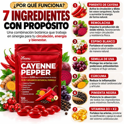 Cayenne Pepper - 120 Capsulas